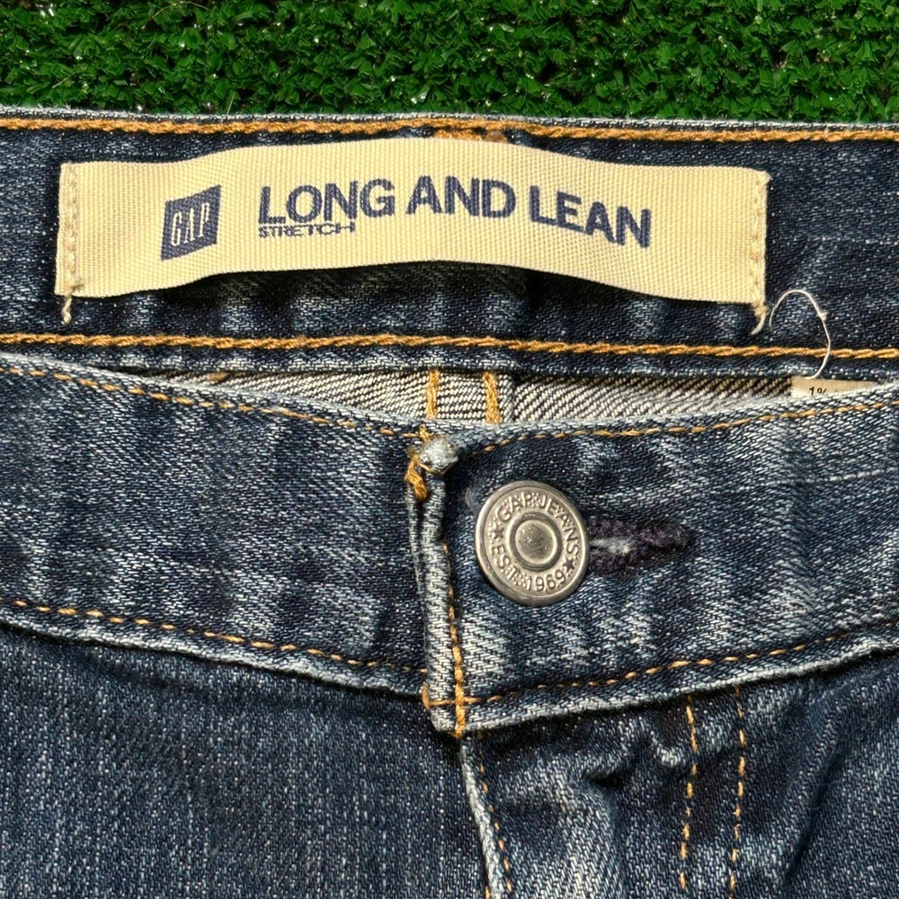 Vintage Gap Long and Lean Flare Jeans Made in USA Blue Stretch Denim 6 Long - Picture 4 of 8
